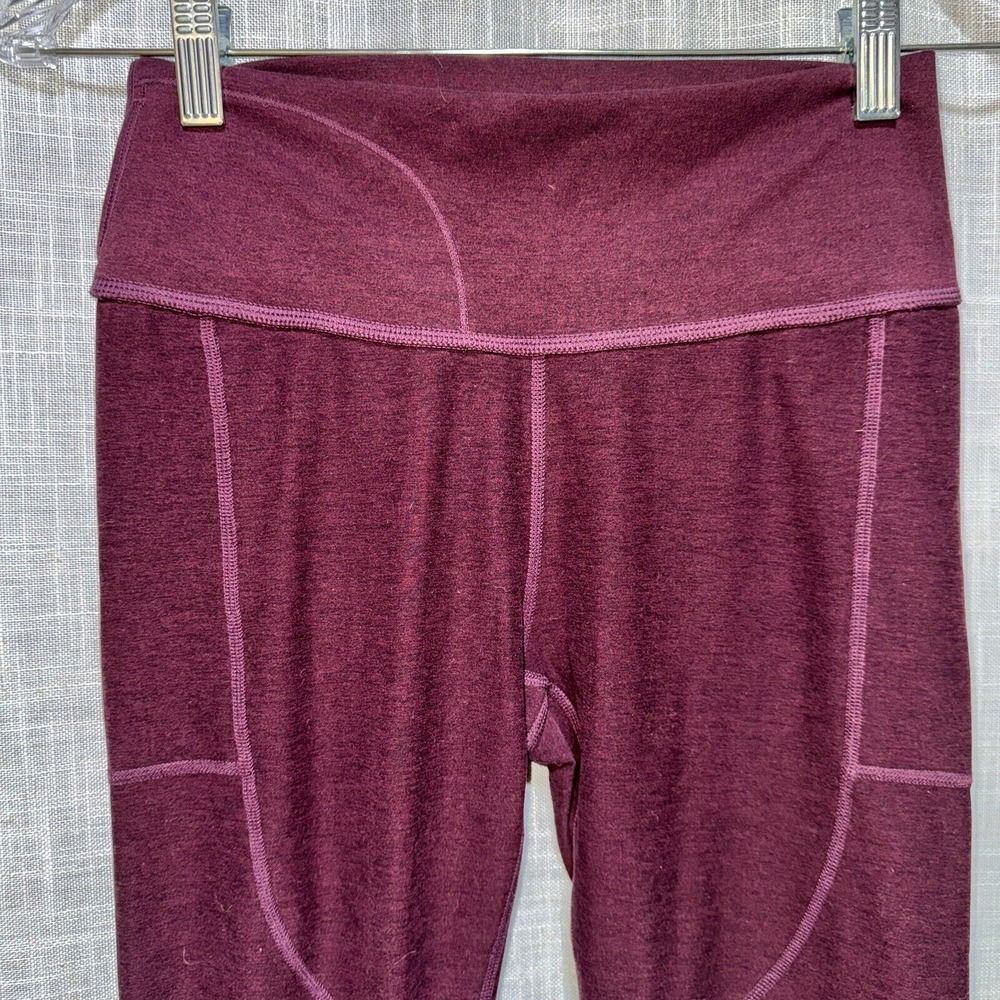 Vuori Leggings Womens XS Burgundy High Rise Heathered Activewear‎ Yoga Workout